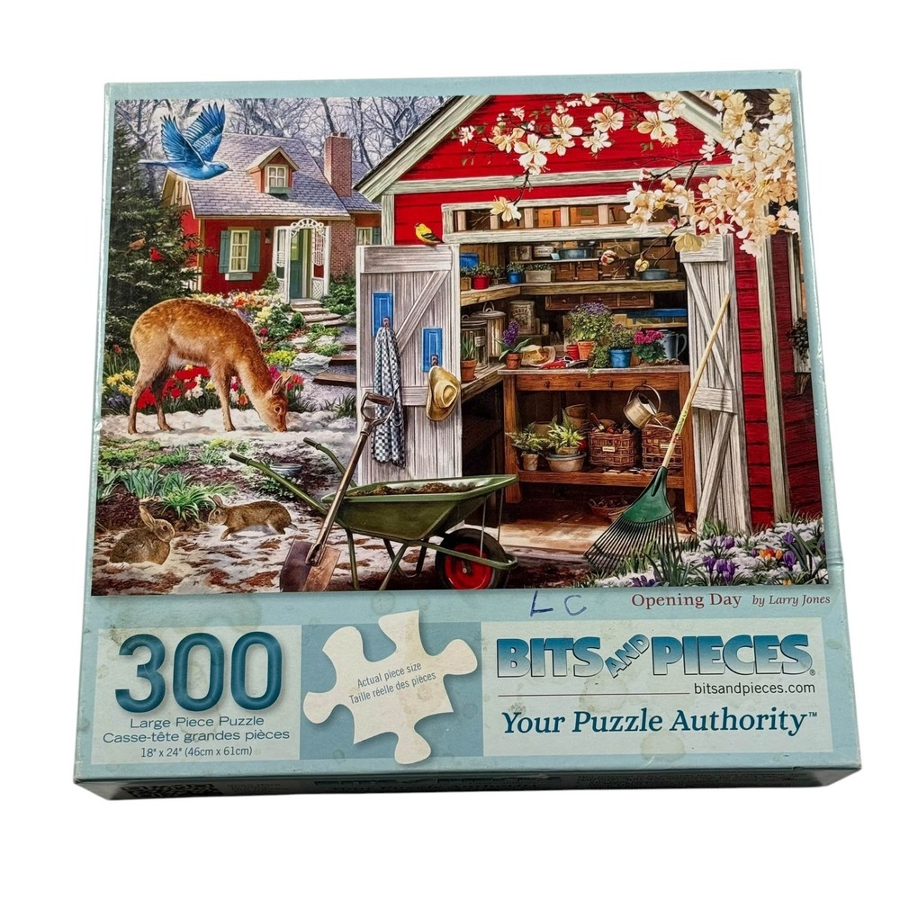 Bits And‎ Pieces Opening Day Larry Jones Large Format 300 Pcs Puzzle Complete